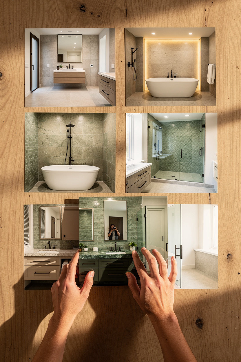Contractor webstie professional bathroom remodeling with custom tile and modern fixtures in Northern Virginia